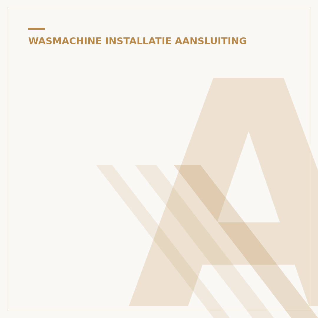 Aansluiting Wasmachine: 5 Stappen naar een Veilige Installatie