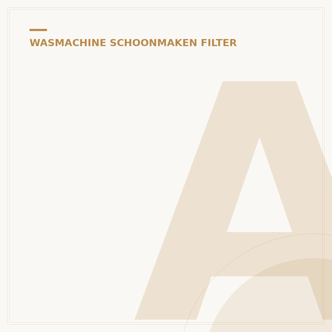 AEG Wasmachine Filter Schoonmaken: 5 Stappen voor Frisse Was