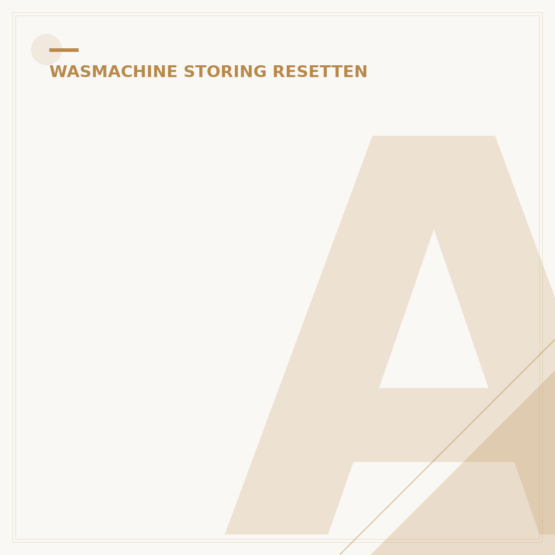 AEG Wasmachine Resetten: 5 Stappen voor Snel Probleem Oplossen