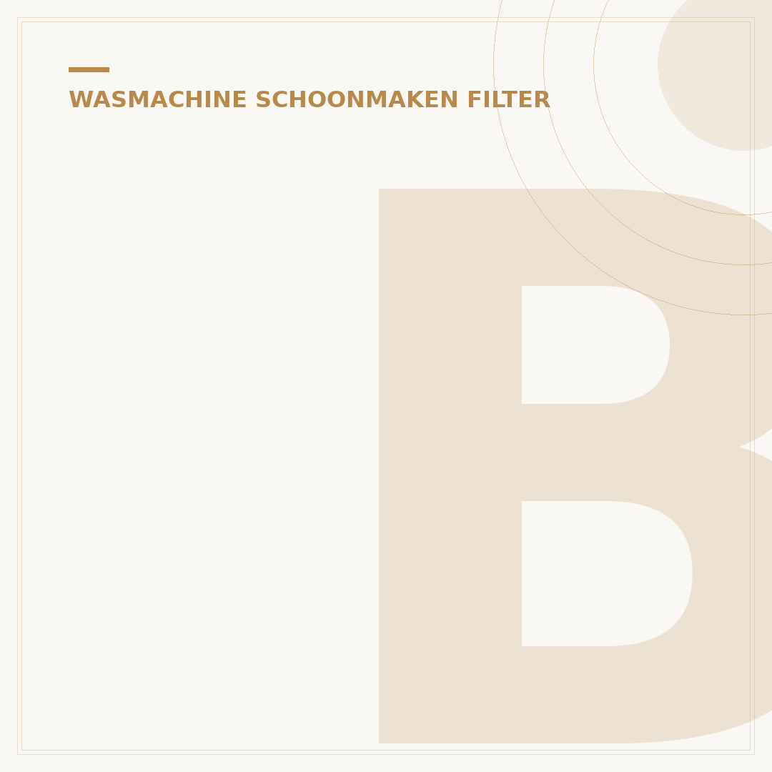 Bosch Serie 6 Wasmachine Filter Schoonmaken: 5 Simpele Stappen