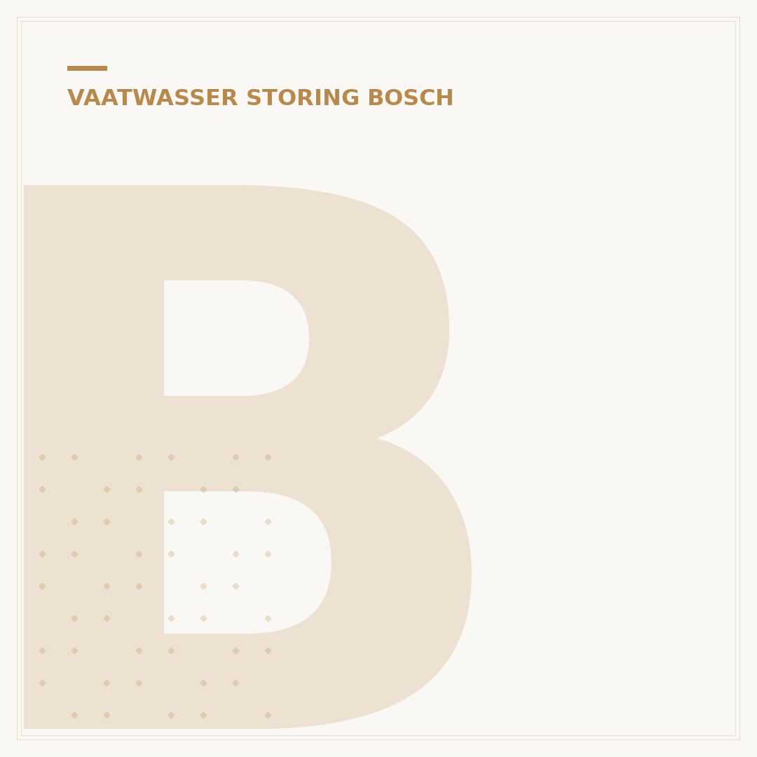 Bosch Vaatwasser Storing: 5 Oplossingen per Ruimte