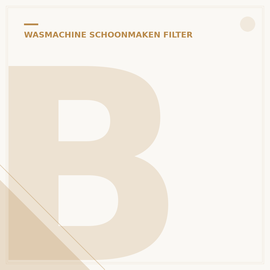 Bosch Wasmachine Serie 8 Filter Schoonmaken: Snel & Efficiënt