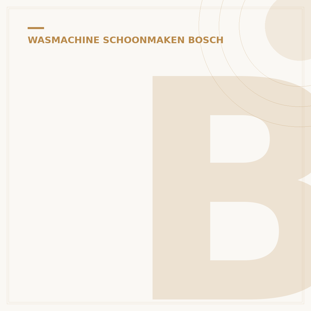 Bosch Wasmachine Schoonmaken: 5 Stappen voor een Frisse Trommel