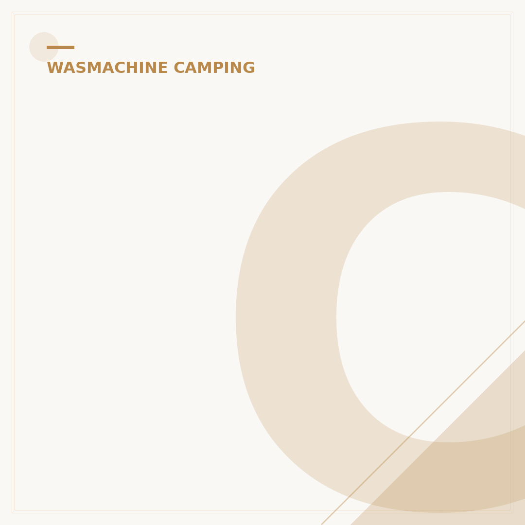 Camping Wasmachine met Centrifuge: 5 Tips voor Ideale Plaatsing