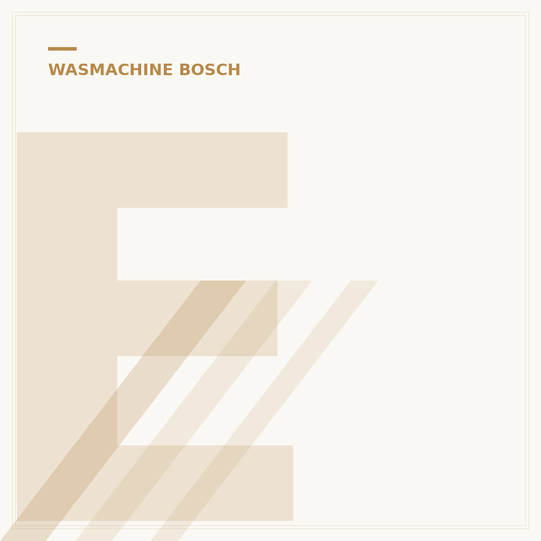 E23 Bosch Wasmachine: Installatie & Omgeving Tips