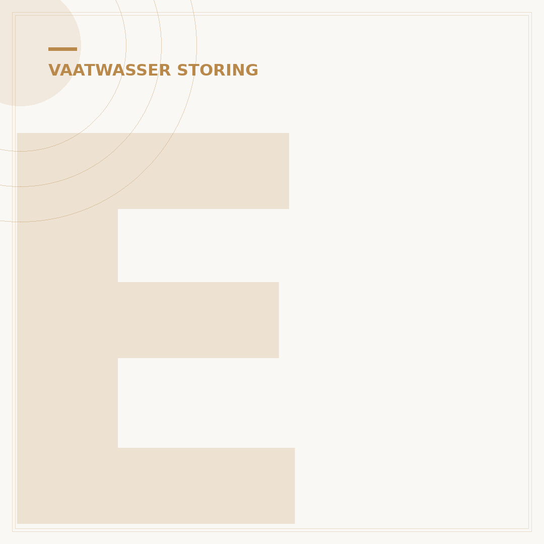 E4 Storing Vaatwasser: 3 Oplossingen voor Lekkage & Geur
