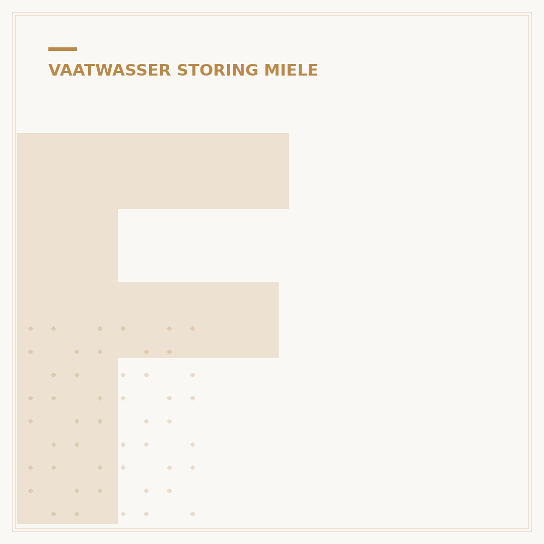 Foutcode F11 Miele Vaatwasser: Oplossing in 3 Stappen