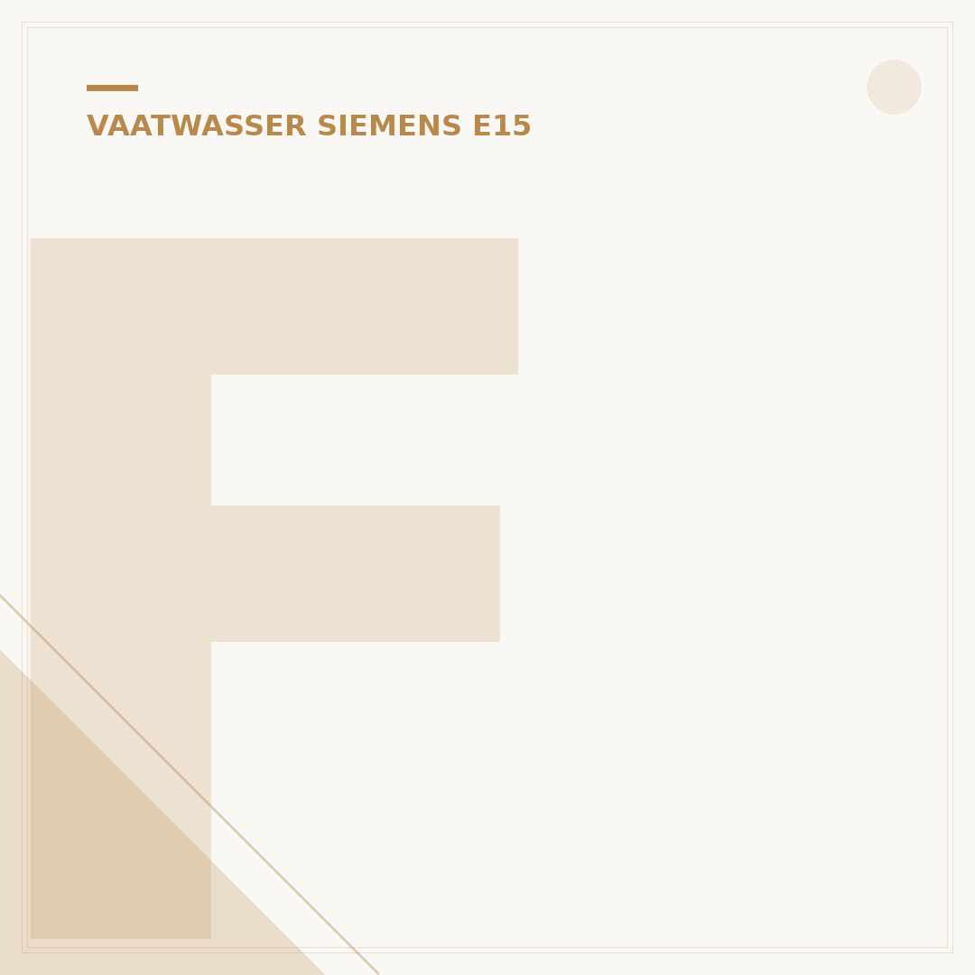 Foutmelding E15 Siemens Vaatwasser: 5 Stappen Oplossen