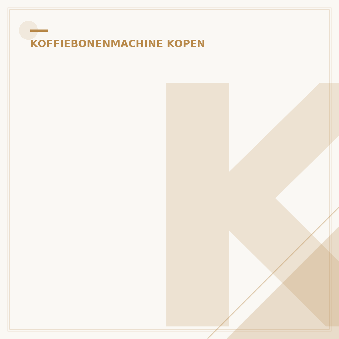 Koffiebonen Machine Aanbieding: Vind Uw Beste Koop