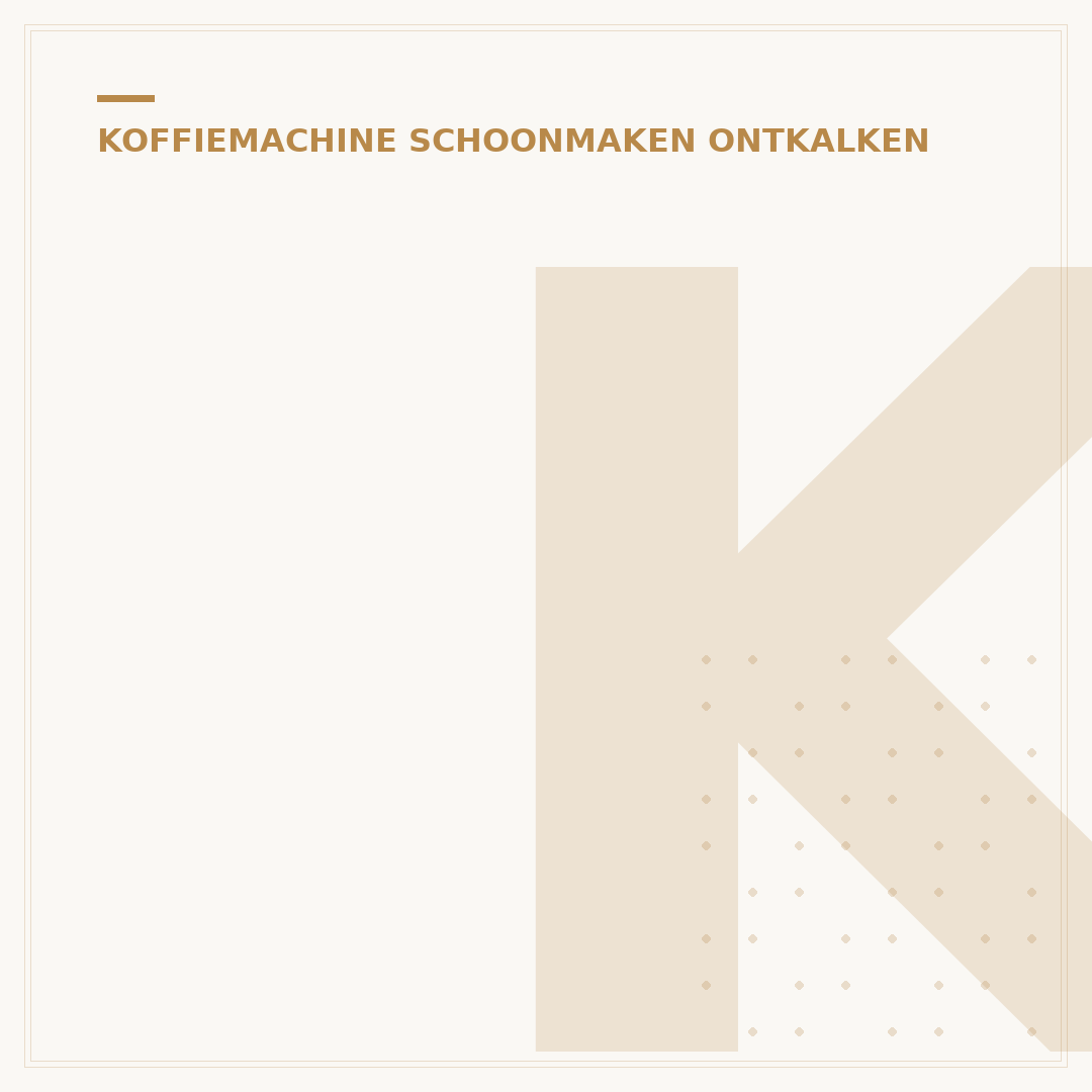 Koffiemachine ontkalken met azijn: 5 snelle stappen