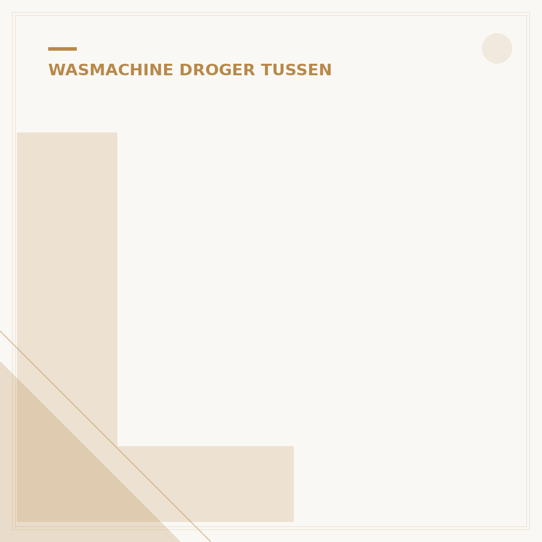 Lade Tussen Wasmachine en Droger: Beste 3 Opties & Tips