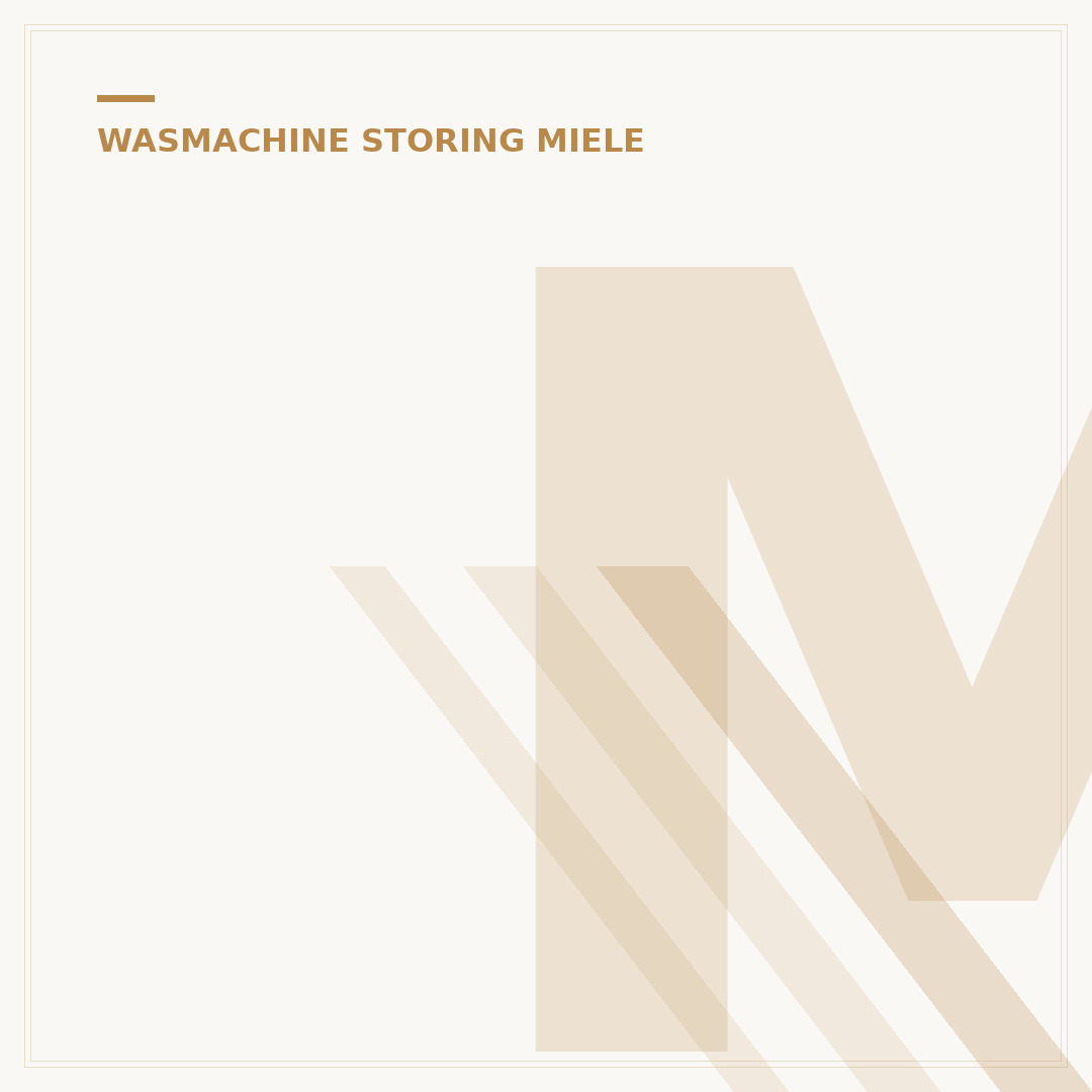 Miele Wasmachine Storing F63 Oplossen: 3 Snelle Stappen