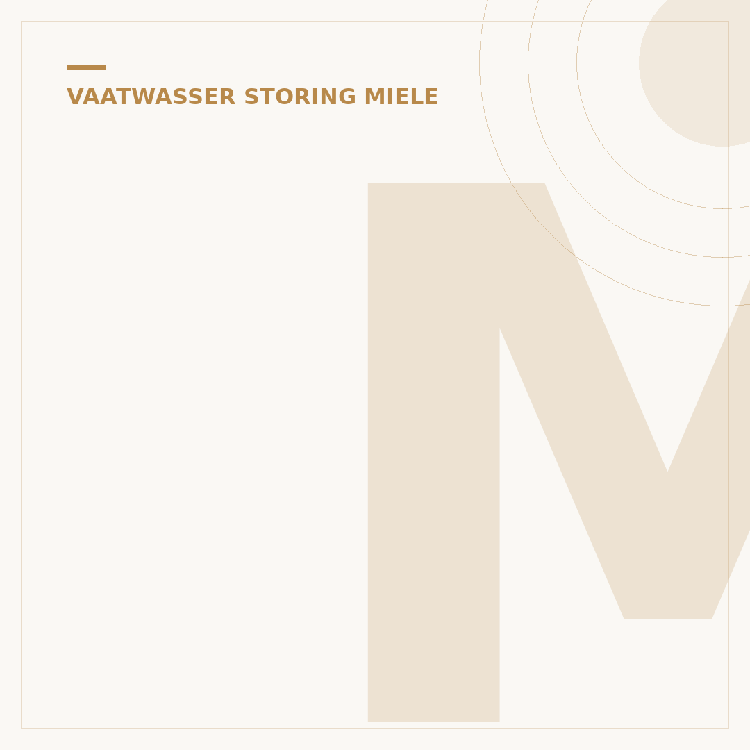 Miele Vaatwasser Waterafvoer Storing: Oplossingen in 5 Stappen