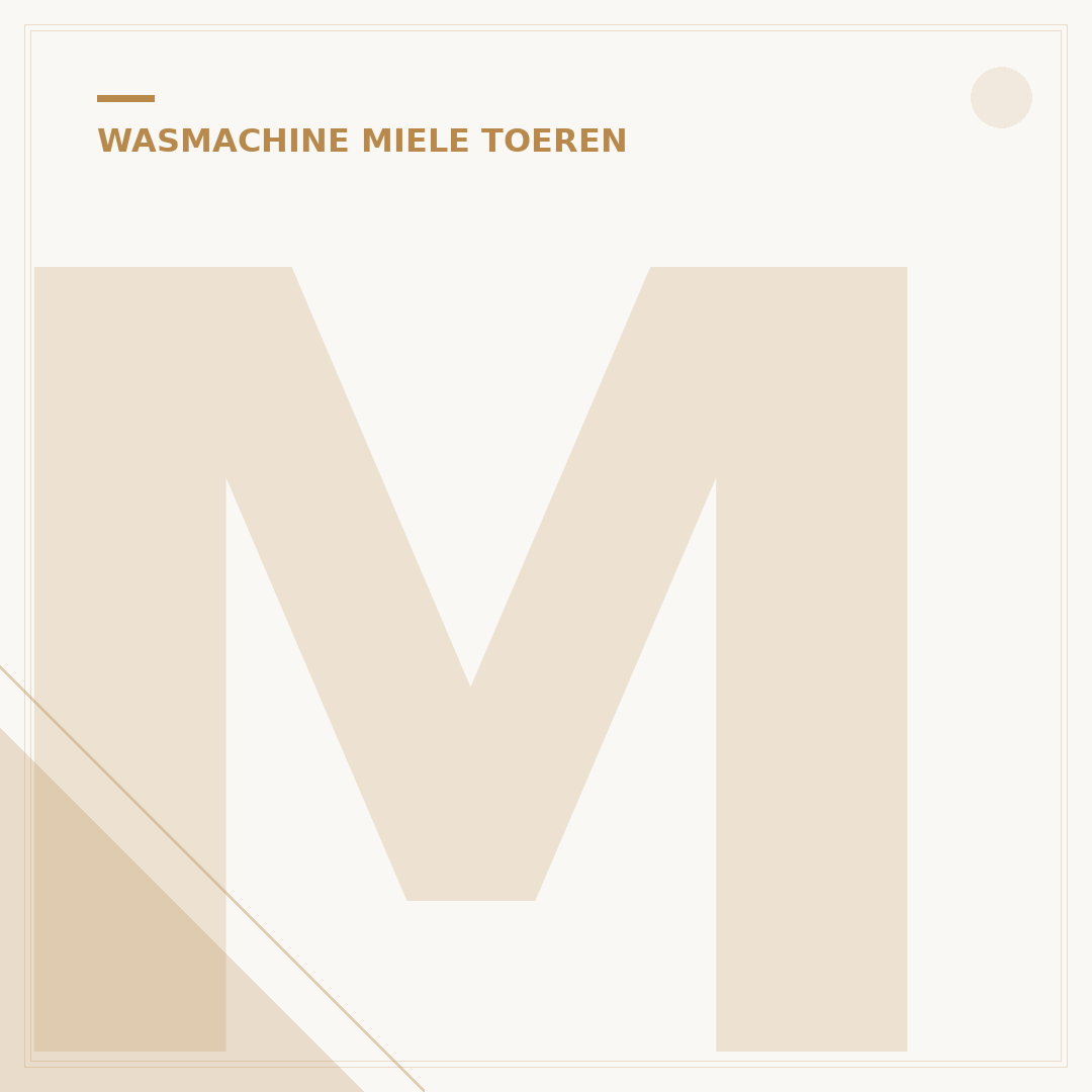 Miele Wasmachine 1600 Toeren: Uw Gids voor Optimale Prestaties