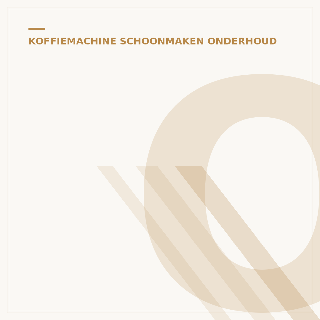 Onderhoud Koffiemachine: 5 Essentiële Stappen voor Lang Leven