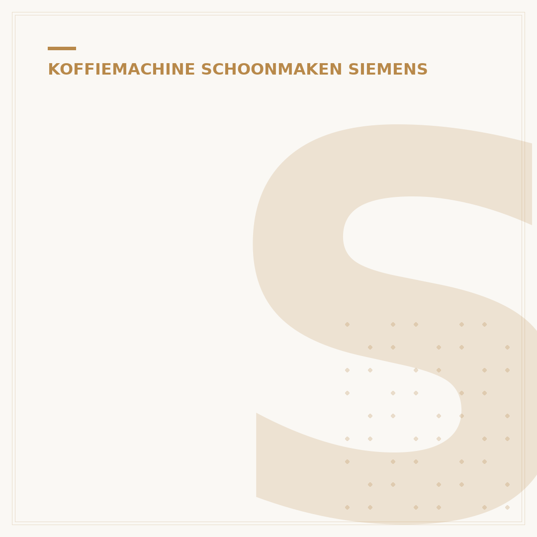 Siemens koffiemachine reinigingstablet: 5 tips voor perfecte reiniging