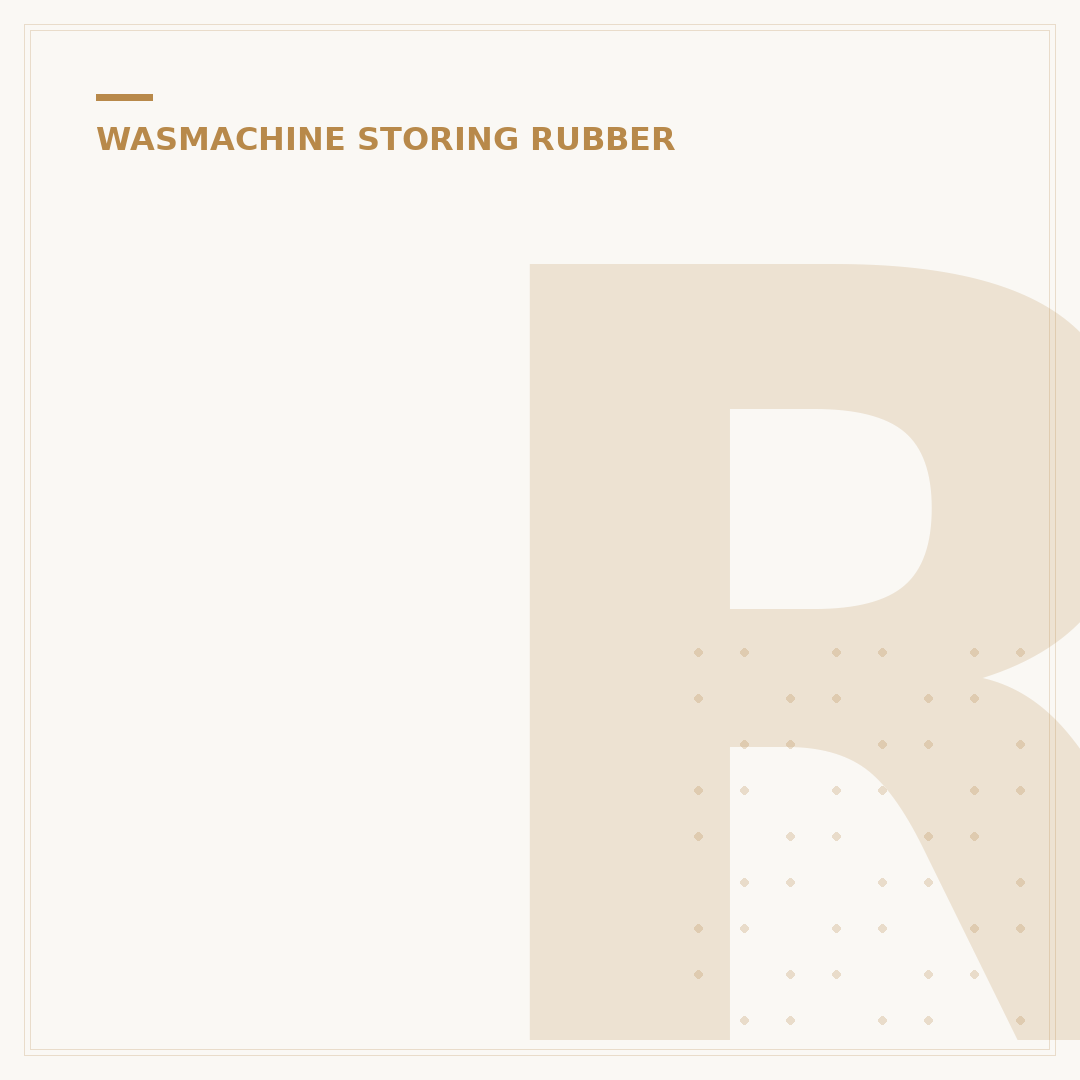 Rubber Wasmachine Kapot? 5 Stappen naar Snellere Reparatie