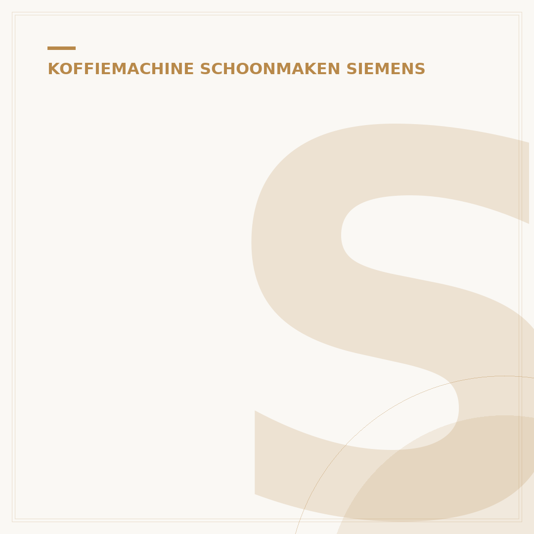 Siemens Koffiemachine Reinigen: 5 Essentiële Stappen
