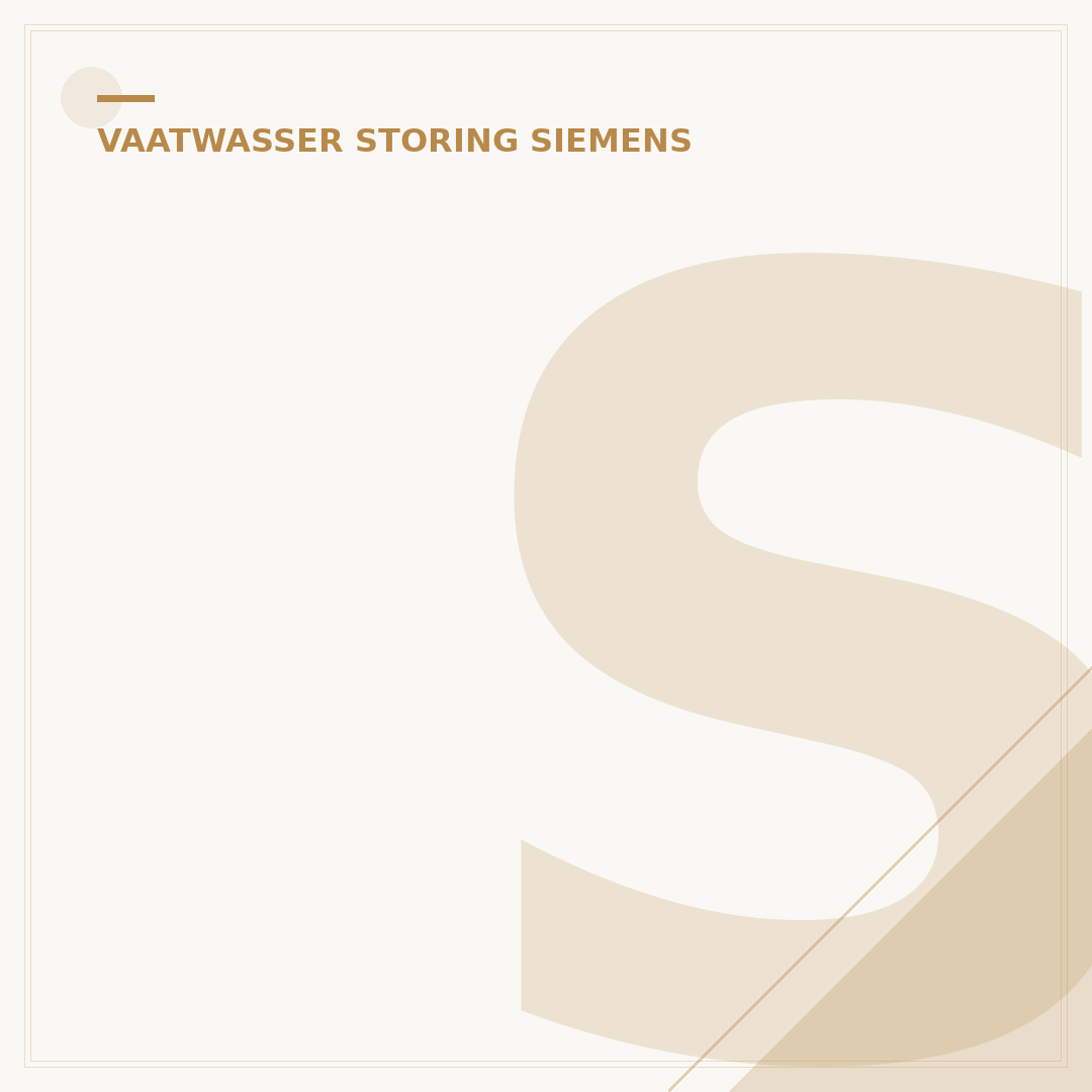 Siemens Vaatwasser Storing E24: Oplossing in 3 Stappen