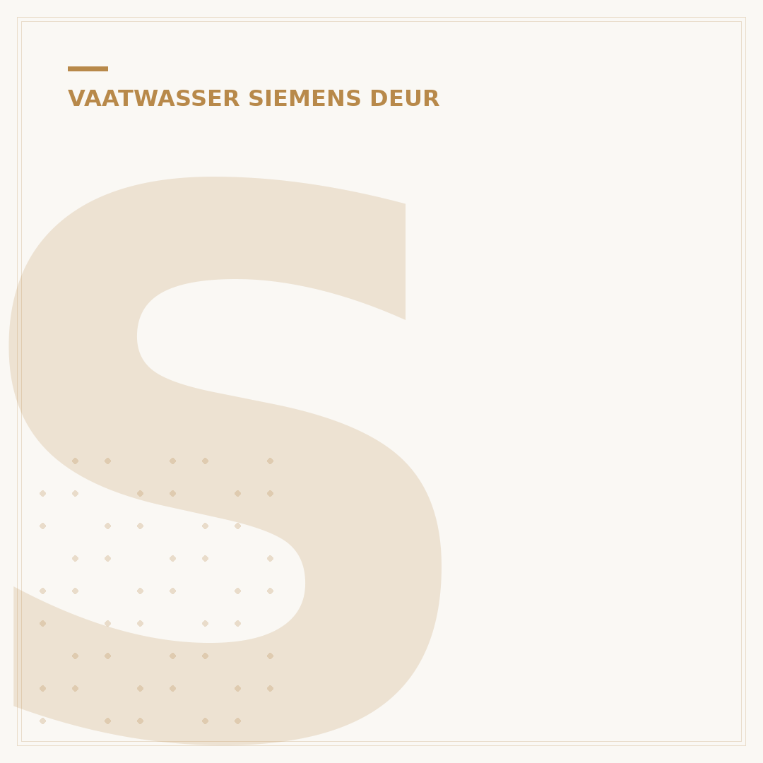Siemens Vaatwasser Veer Deur: Vervangen & Problemen Oplossen