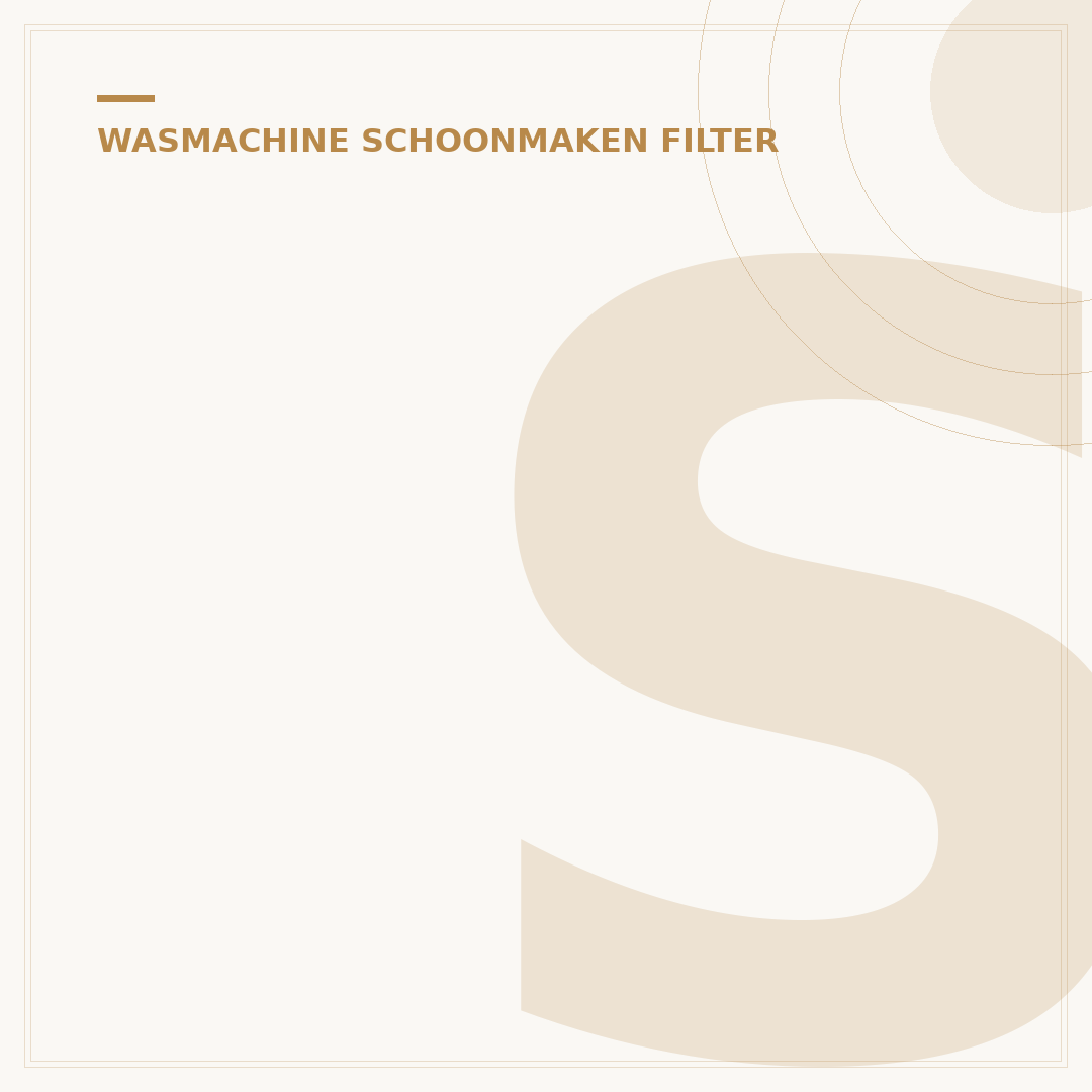Siemens Wasmachine Filter Schoonmaken: 5 Stappen voor Optimale Werking
