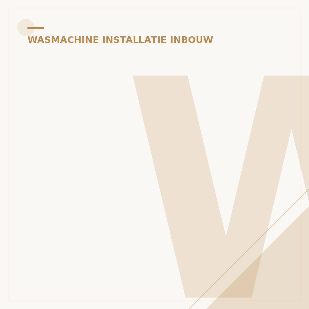 Wasmachine Inbouw Kast: 5 Tips voor Stille Integratie