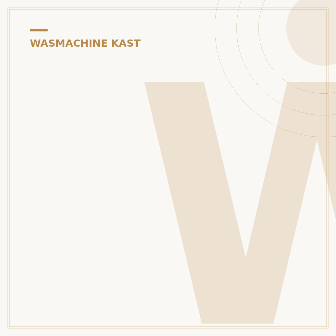 Wasmachine Kast Enkel: Uw Ruimte Optimaal Benutten