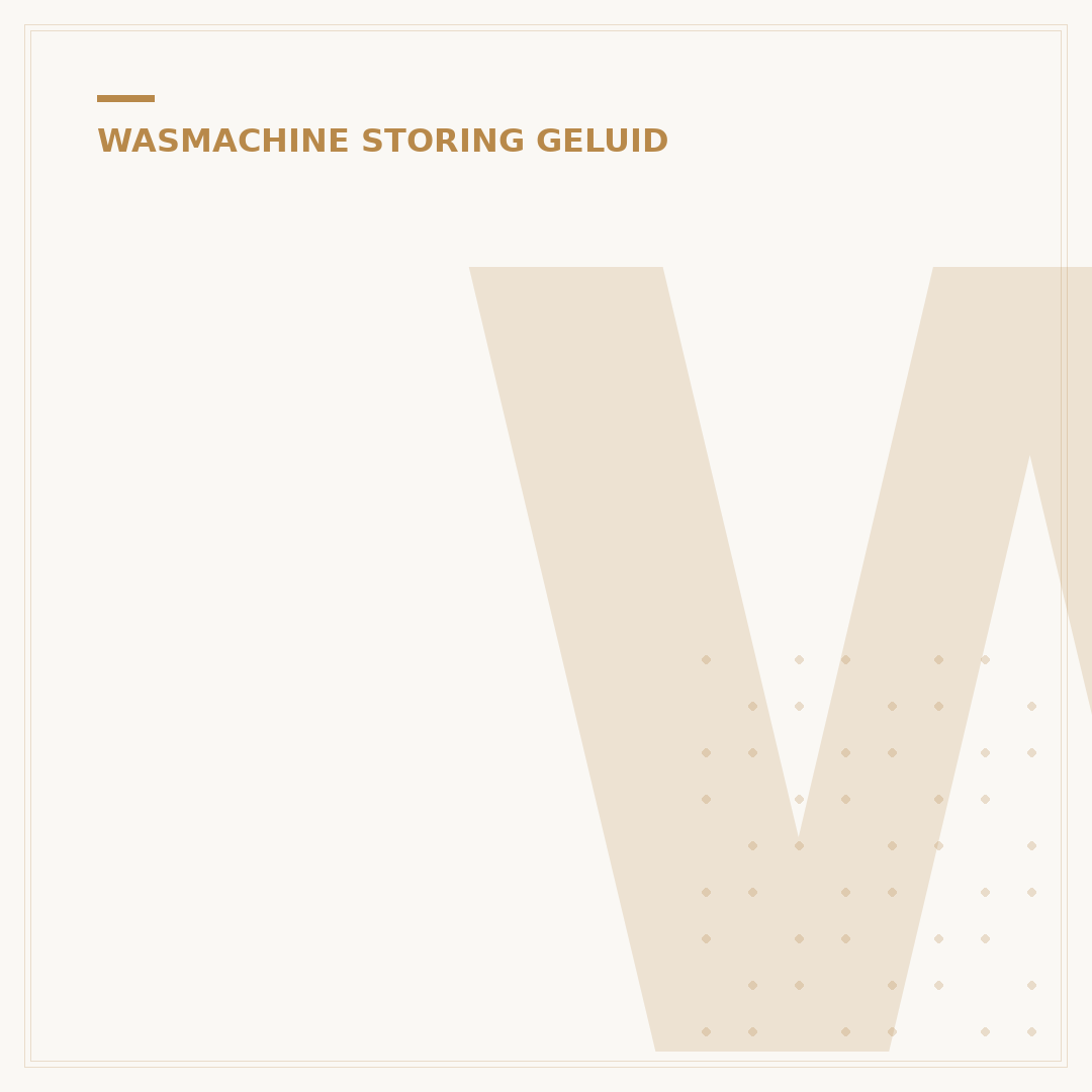 Wasmachine Maakt Raar Geluid? 5 Oplossingen voor Directe Rust