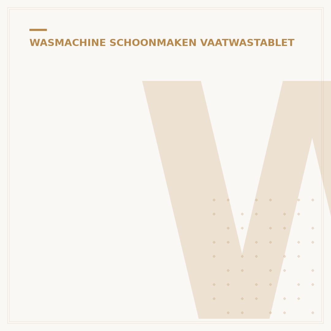 Wasmachine reinigen met vaatwastablet: 1 Simpele Gids