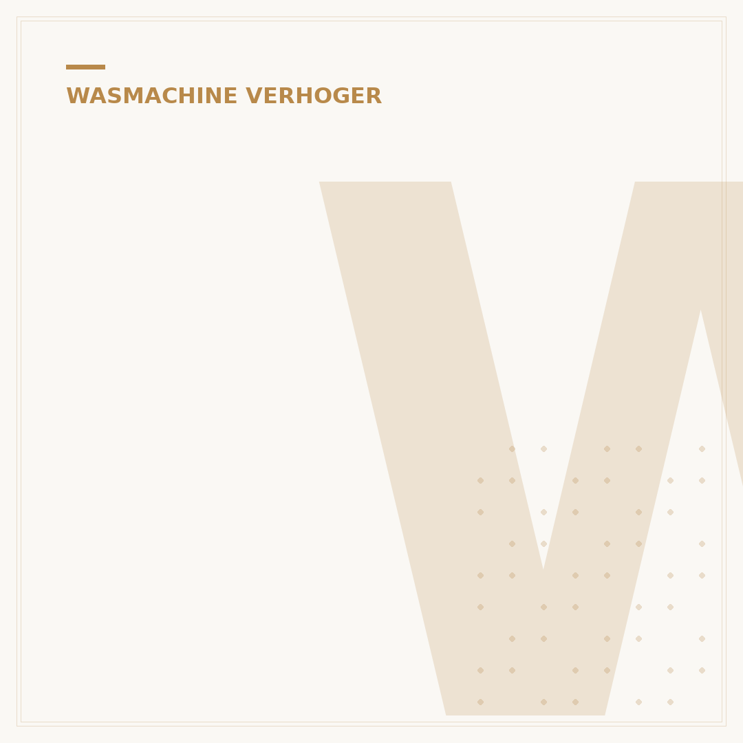 Wasmachine Verhoger Zelf Maken: Kostenbesparende Gids (1 Dag Werk)