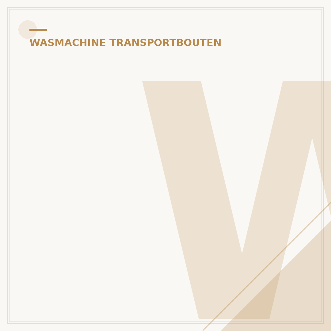 Wasmachine vervoeren zonder transportbouten? 5 Slimme Tips!