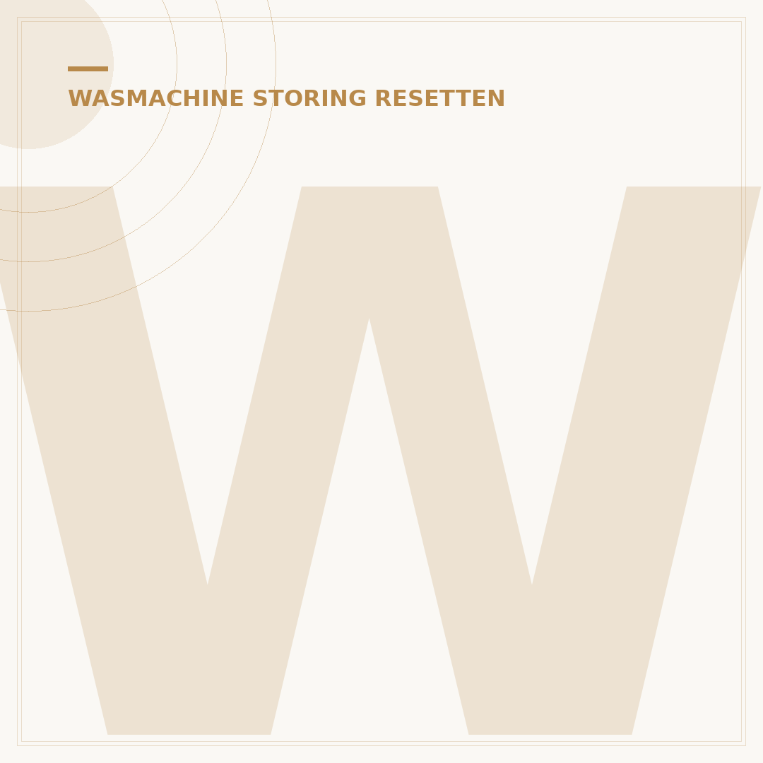 Waterslot Wasmachine Resetten: 1 Simpele Stap