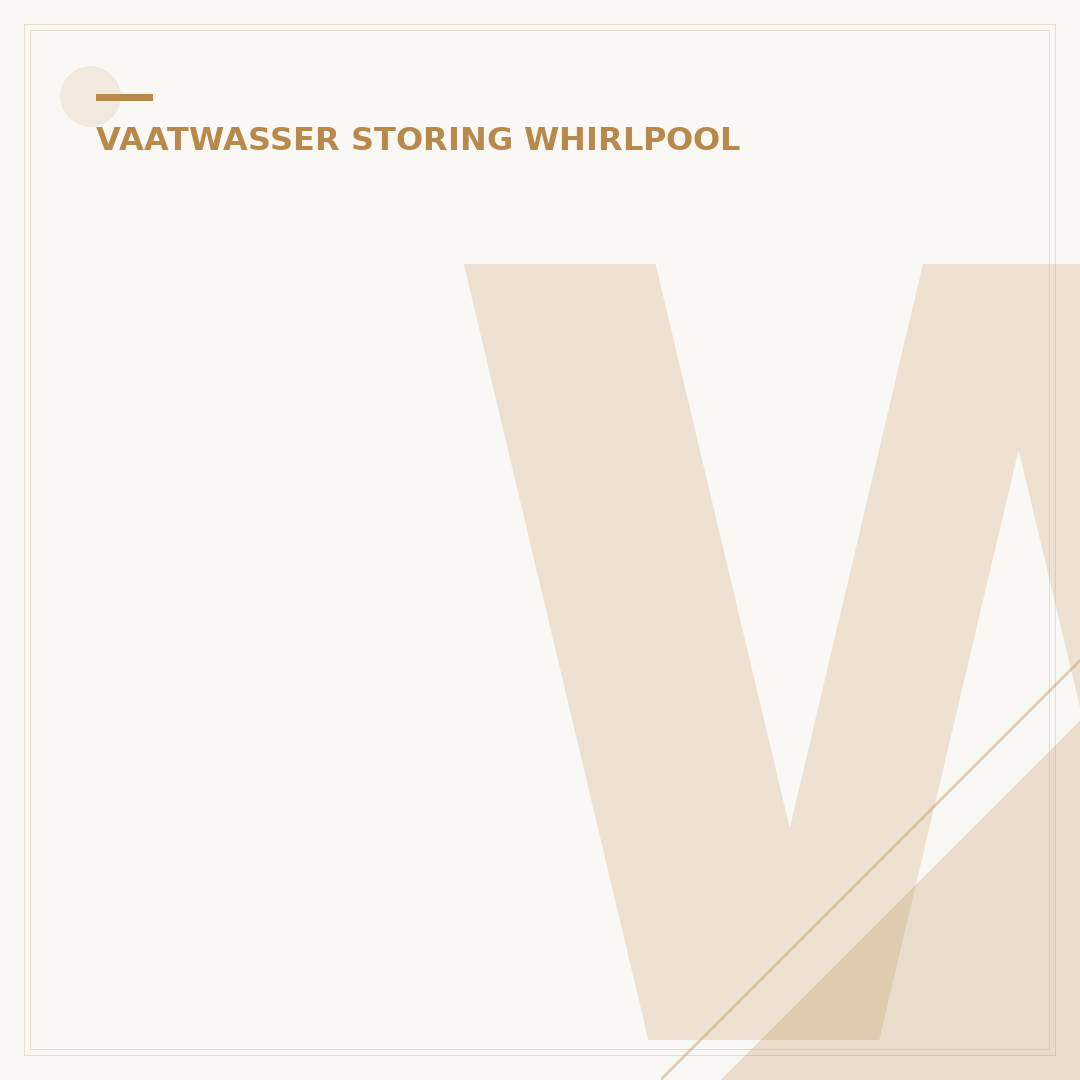 Whirlpool Vaatwasser Storing F8: Oplossingen voor 70% Direct Verholpen