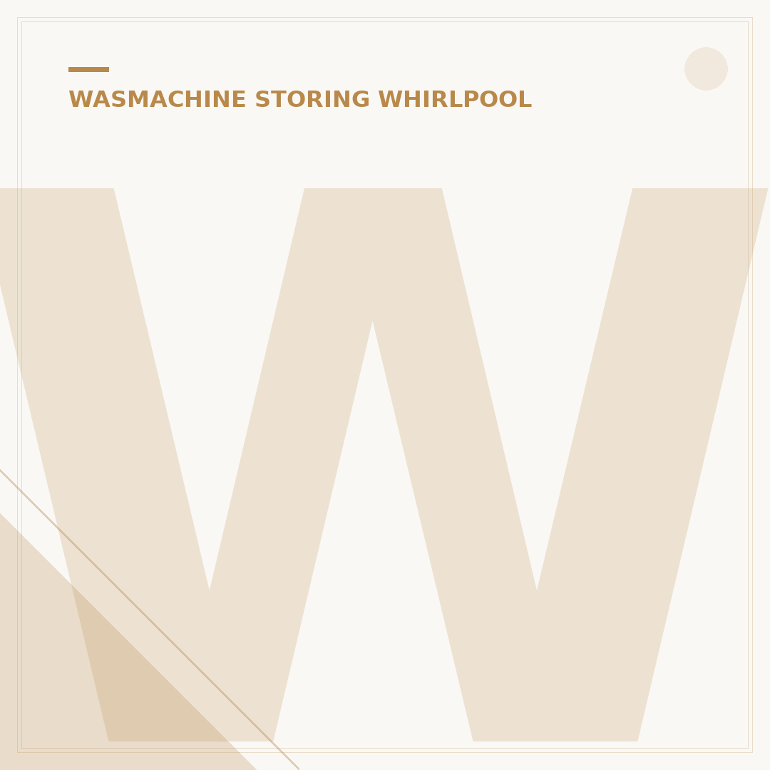 Whirlpool Wasmachine Storing F08: 5 Snelle Oplossingen