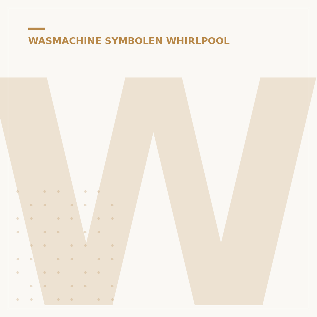 Whirlpool Wasmachine Symbolen: 5 Uitleg voor Elk Teken