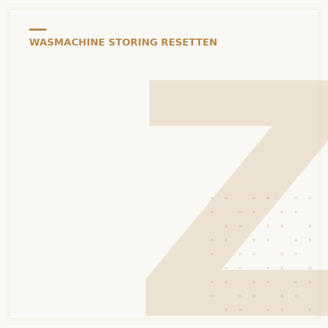 Zanussi Wasmachine Resetten: 3 Directe Oplossingen