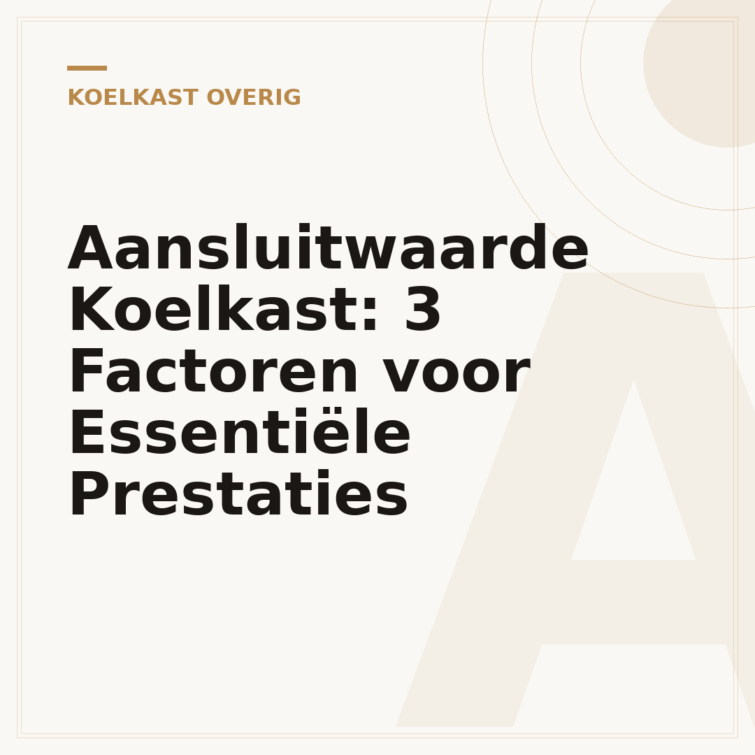 Aansluitwaarde Koelkast: 3 Factoren voor Essentiële Prestaties