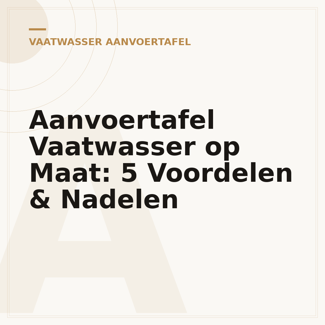 Aanvoertafel Vaatwasser op Maat: 5 Voordelen & Nadelen