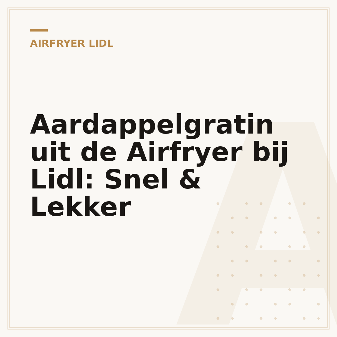 Aardappelgratin uit de Airfryer bij Lidl: Snel & Lekker