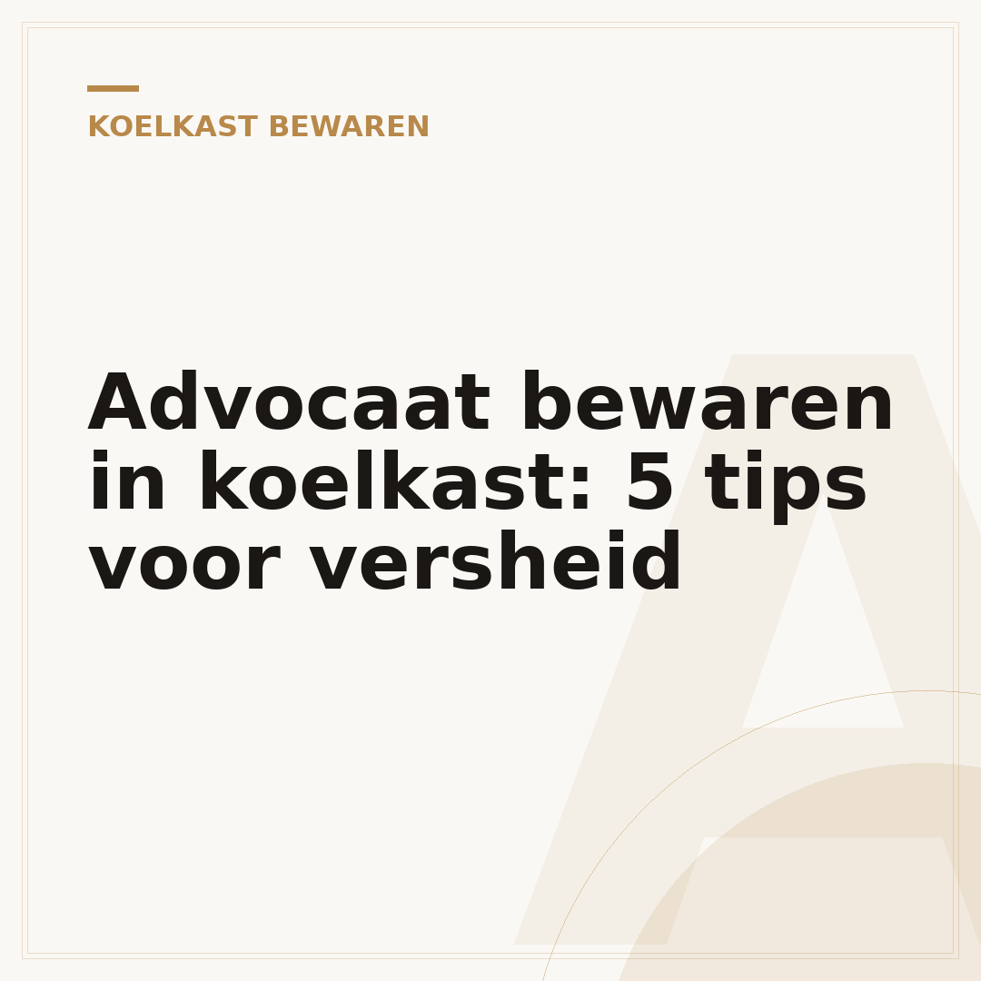 Advocaat bewaren in koelkast: 5 tips voor versheid