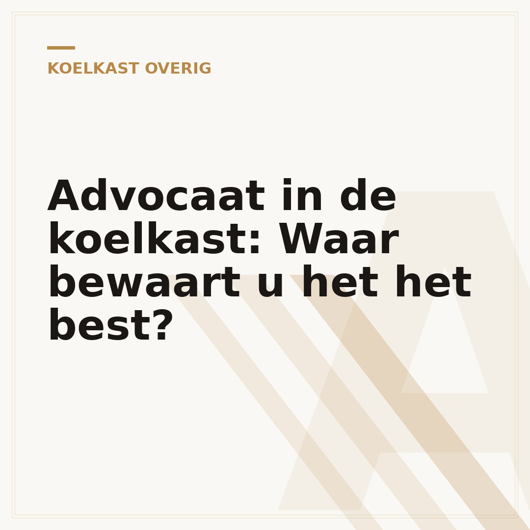 Advocaat in de koelkast: Waar bewaart u het het best?