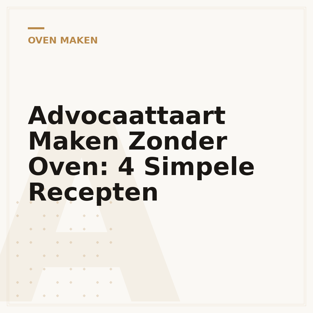 Advocaattaart Maken Zonder Oven: 4 Simpele Recepten