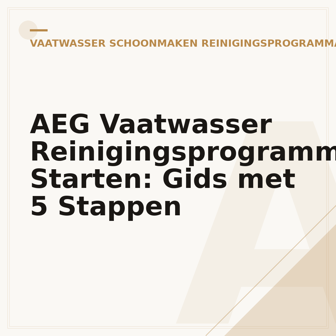 AEG Vaatwasser Reinigingsprogramma Starten: Gids met 5 Stappen