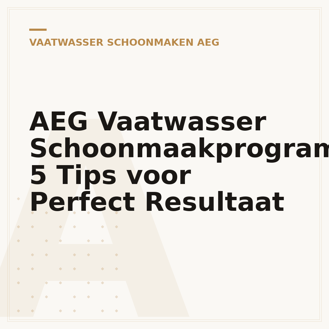 AEG Vaatwasser Schoonmaakprogramma: 5 Tips voor Perfect Resultaat