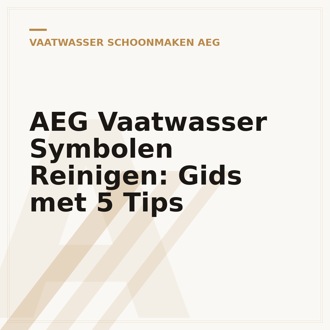 AEG Vaatwasser Symbolen Reinigen: Gids met 5 Tips