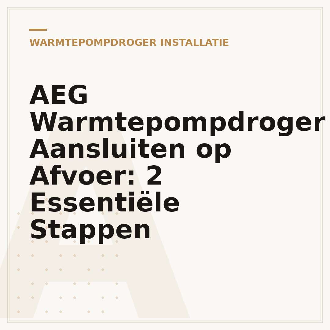 AEG Warmtepompdroger Aansluiten op Afvoer: 2 Essentiële Stappen