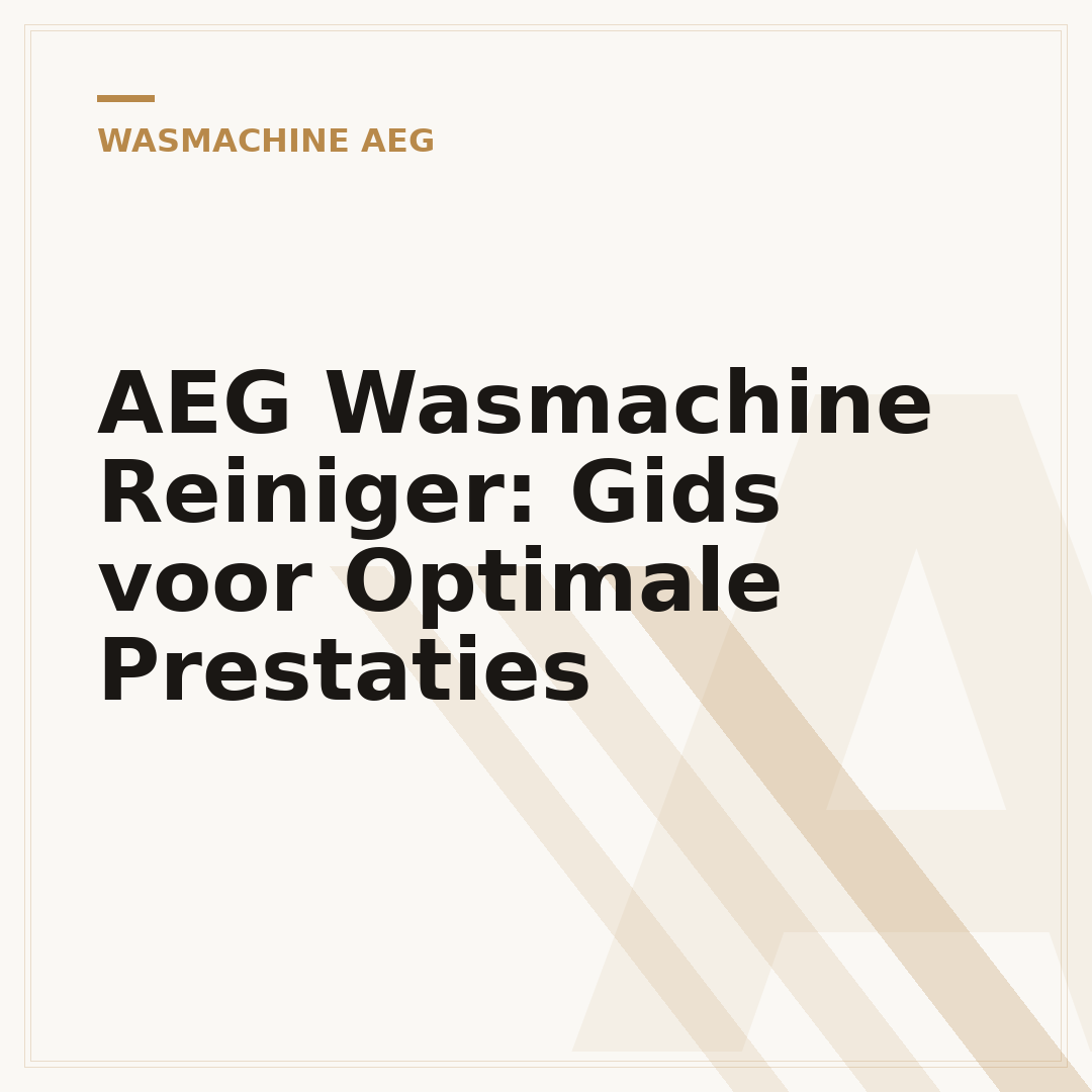 AEG Wasmachine Reiniger: Gids voor Optimale Prestaties