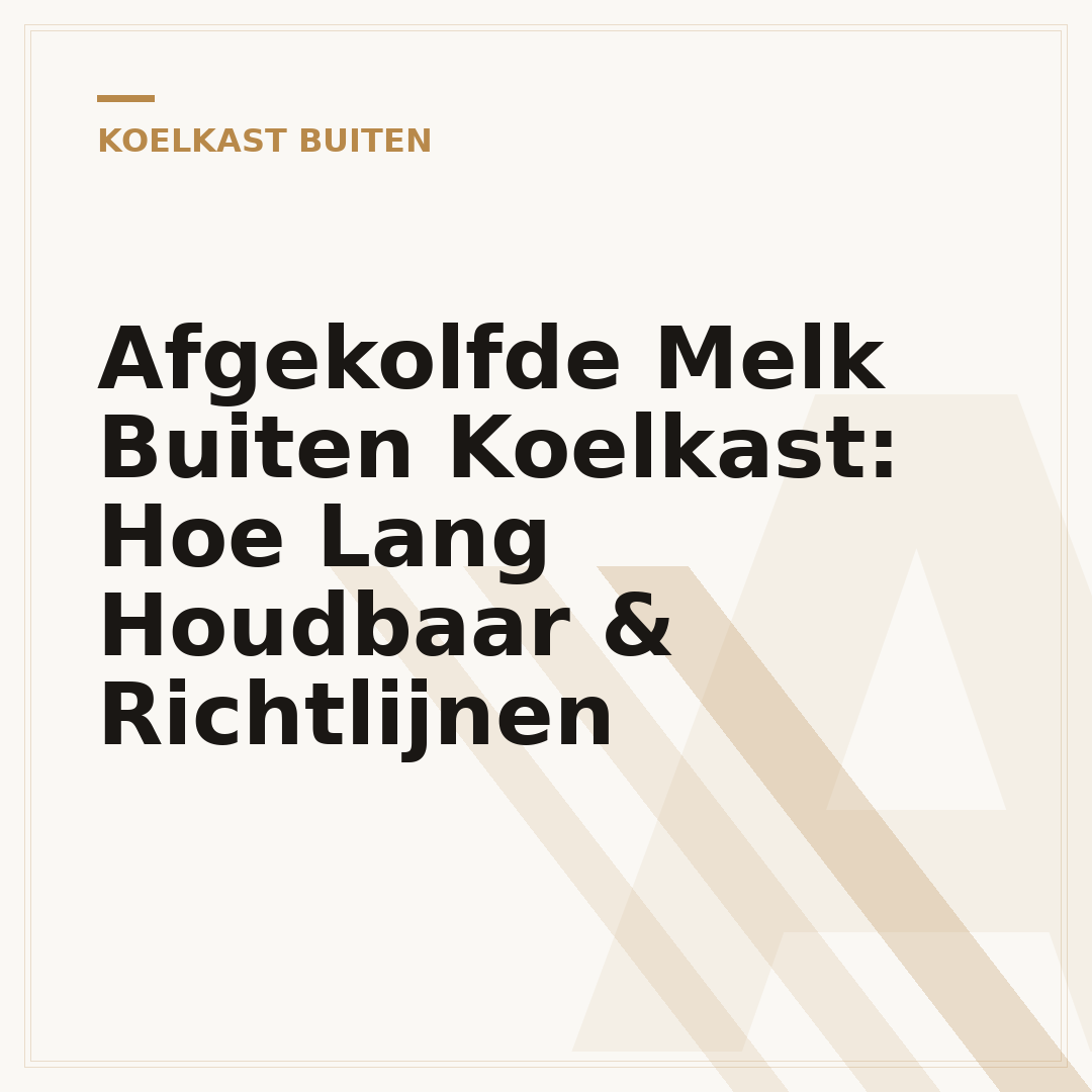 Afgekolfde Melk Buiten Koelkast: Hoe Lang Houdbaar & Richtlijnen