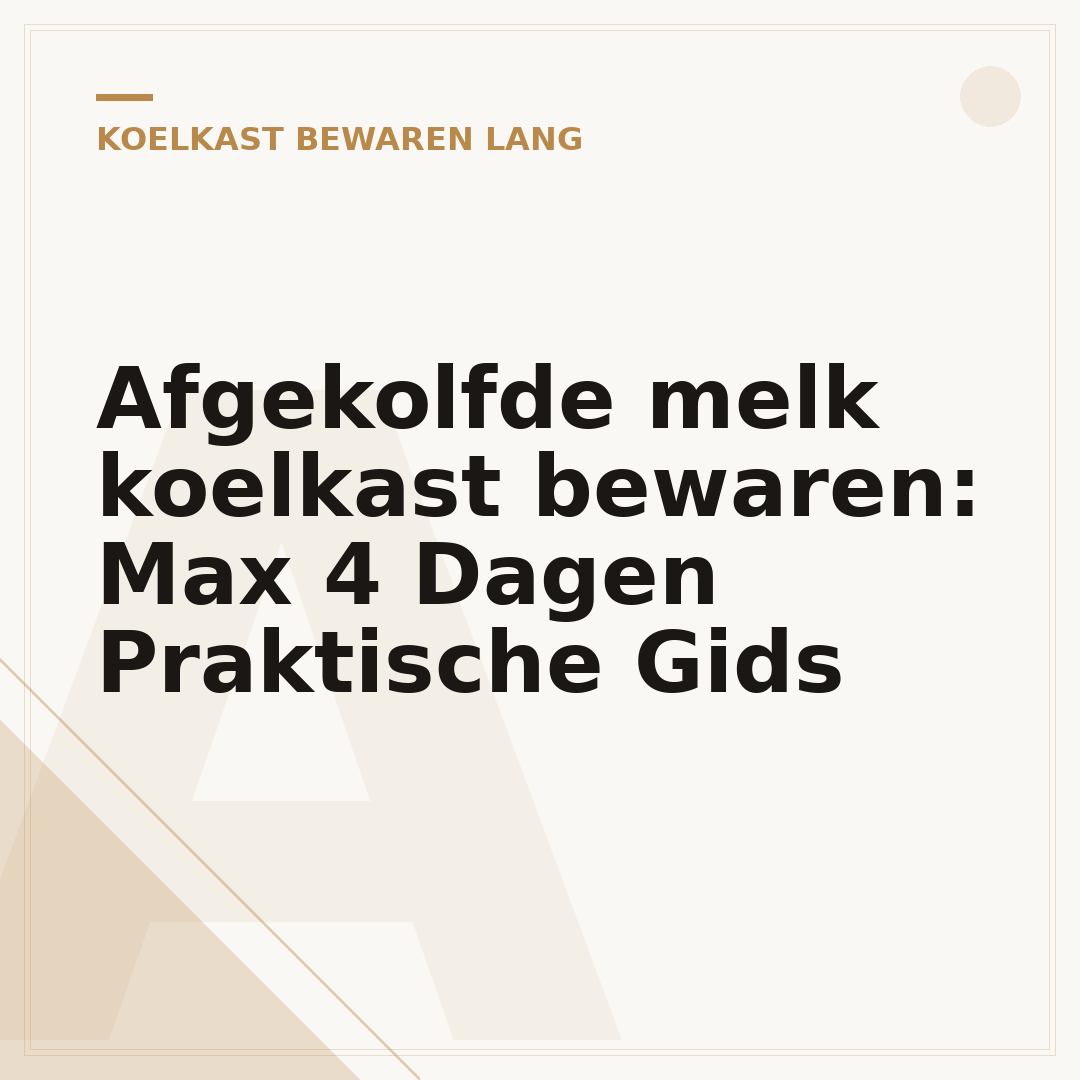 Afgekolfde melk koelkast bewaren: Max 4 Dagen Praktische Gids