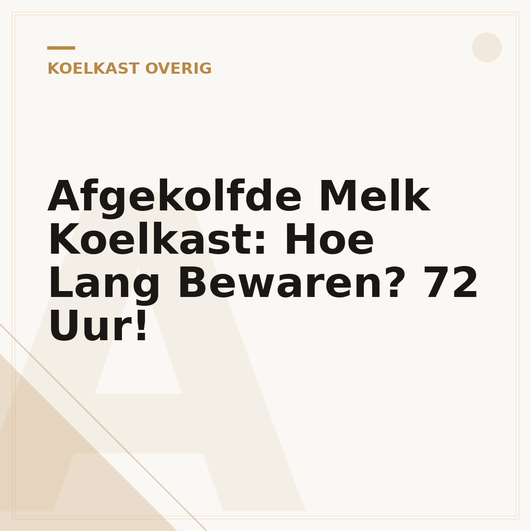 Afgekolfde Melk Koelkast: Hoe Lang Bewaren? 72 Uur!